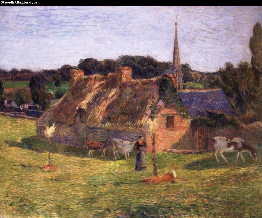 Paul Gauguin The Field of Lolichon and the Church of Pont-Aven